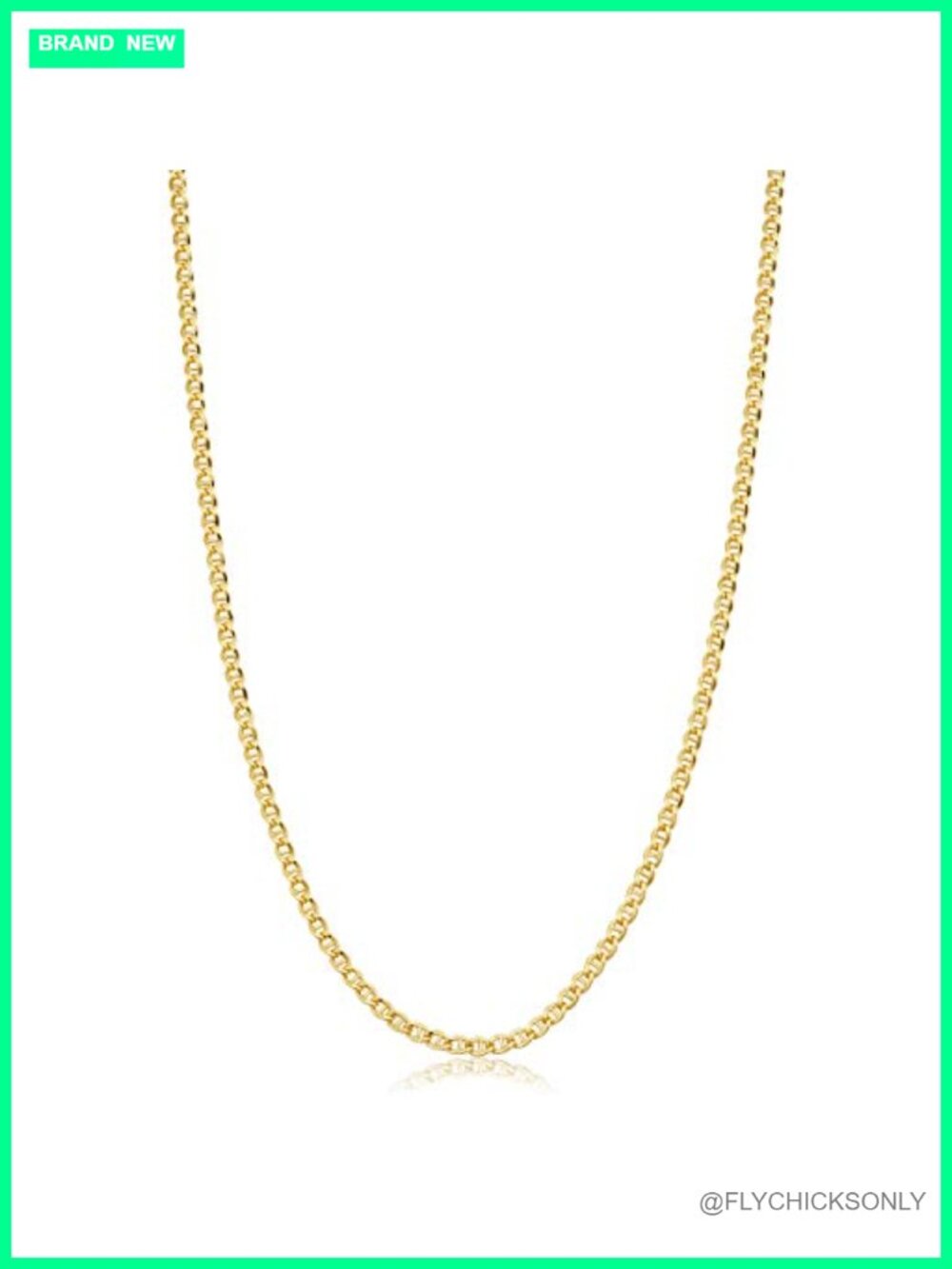 14k Yellow Gold Filled 2.55mm Mariner Link Chain Necklace